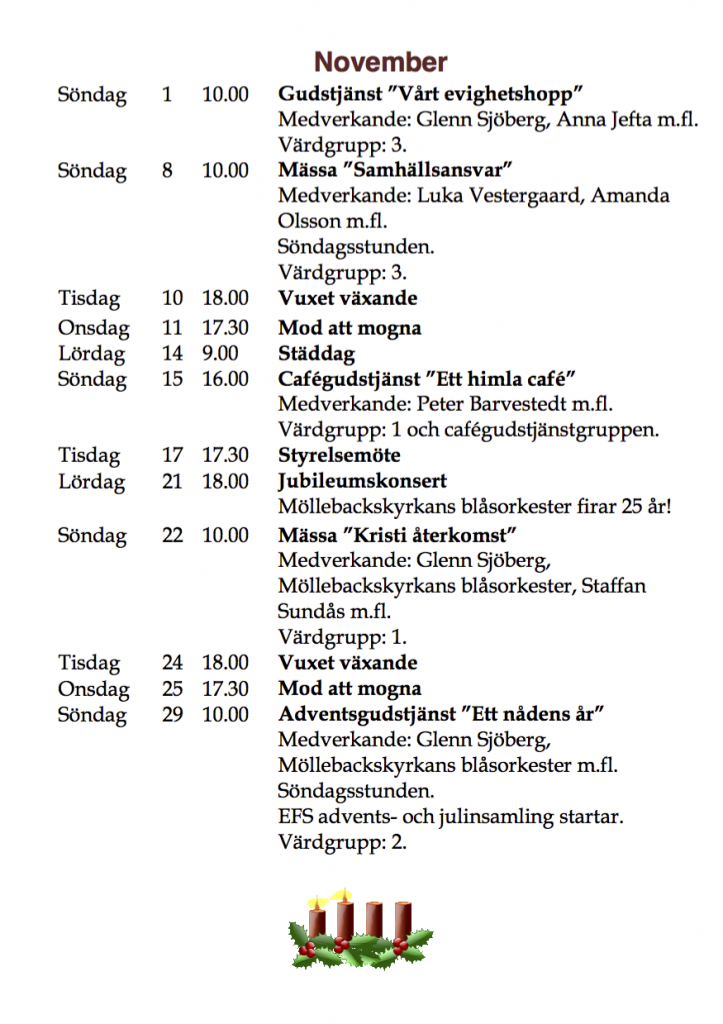 Program hösten 2015 november